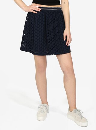 Tmavomodrá áčková sukňa Superdry