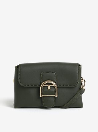 Tmavozelená crossbody kabelka so sponou v zlatej farbe ONLY Nimet
