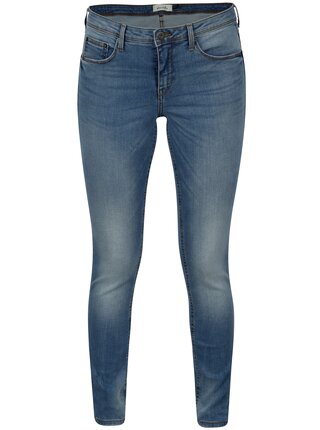Blugi albastri slim fit cu aspect decolorat Blendshe Bright Azura