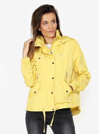 Žlutá oversize bunda s kapucí VERO MODA Classy