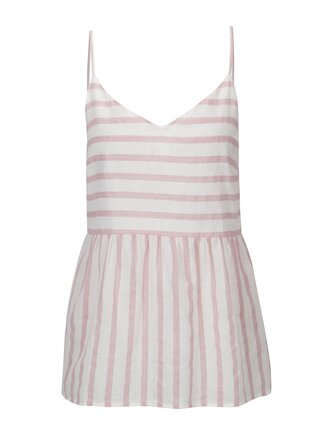Bílo-růžový pruhovaný top VERO MODA Sunny