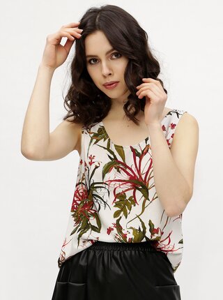 Bílá květovaná halenka VERO MODA Simply