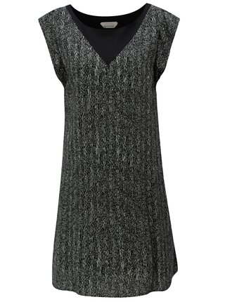 Rochie gri-negru lejera cu model SKFK Geretz