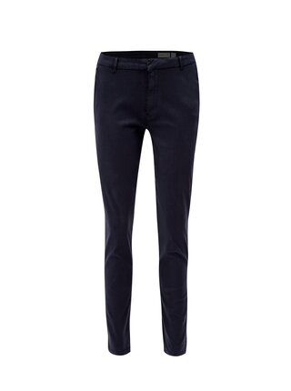 Tmavě modré chino kalhoty s nízkým pasem VERO MODA Flame