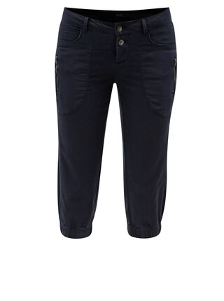 Pantaloni 3/4 albastru inchis din in cu buzunare VERO MODA Connie