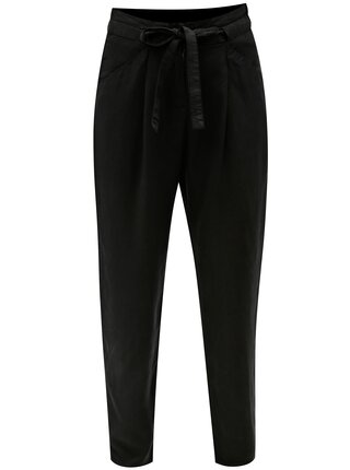 Černé volné kalhoty se zavazováním VERO MODA Breeze