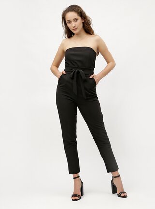 Černý overal s odhalenými rameny MISSGUIDED