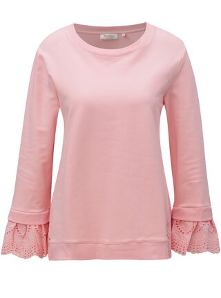 Bluza sport roz deschis cu model brodat Rich & Royal