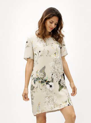 Rochie bej cu model floral ONLY Alma