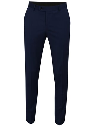 Pantaloni formali albastri din lana Good Son