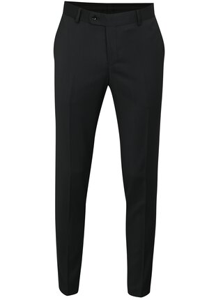Pantaloni formali gri inchis din lana Good Son
