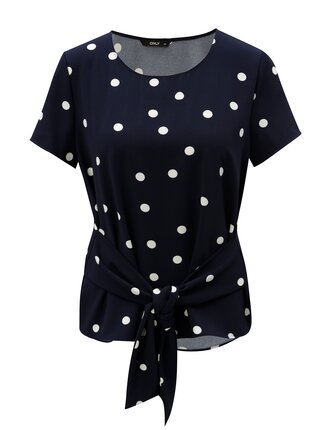 Bluza alb-albastru cu cordon ONLY Michelle