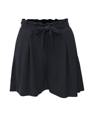 Pantaloni scurti albastru inchis cu talie inalta ONLY