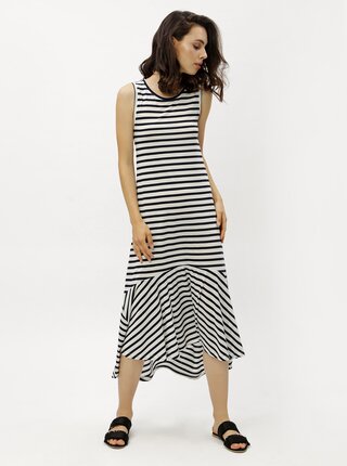 Rochie maxi albastru-alb in dungi Jacqueline de Yong