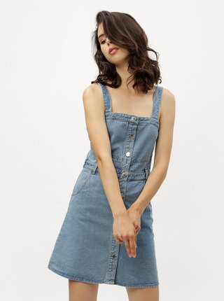 Modré džínové šaty s knoflíky Miss Selfridge