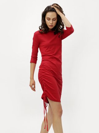 Rochie rosie cu maneci 3/4 ZOOT