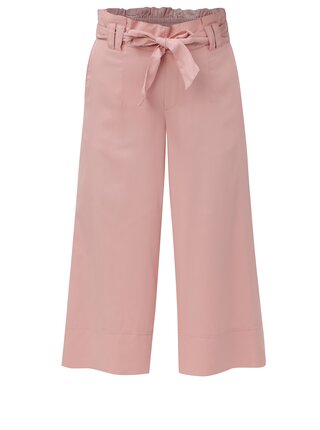 Světle růžové culottes s páskem ONLY Devon