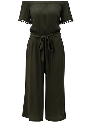 Khaki overal s odhalenými rameny Dorothy Perkins