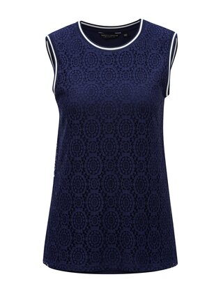 Tmavě modré krajkové tílko Dorothy Perkins