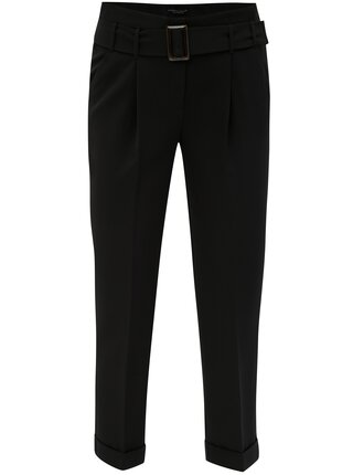 Černé kalhoty s vysokým pasem Dorothy Perkins