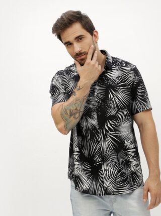 Camasa alb-negru cu model Burton Menswear London