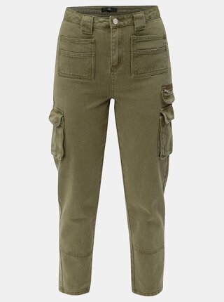 Khaki mom džíny s vysokým pasem a kapsami MISSGUIDED
