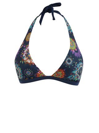 Sutien albastru inchis de baie cu model Desigual Osaka-Kobe Japan