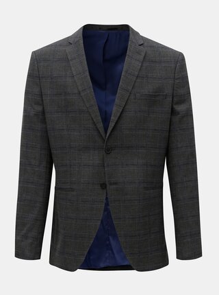 Sacou formal gri in carouri Selected Homme