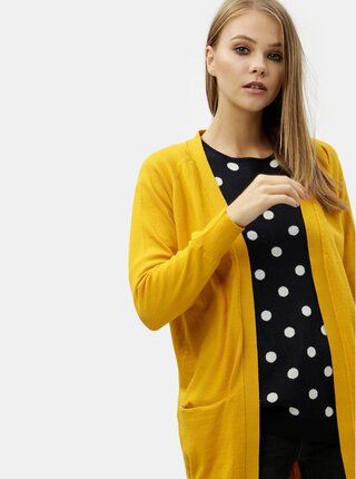 Cardigan mustar cu buzunare Jacqueline de Yong Day