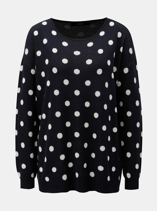 Pulover lejer albastru inchis cu buline VERO MODA Dotty