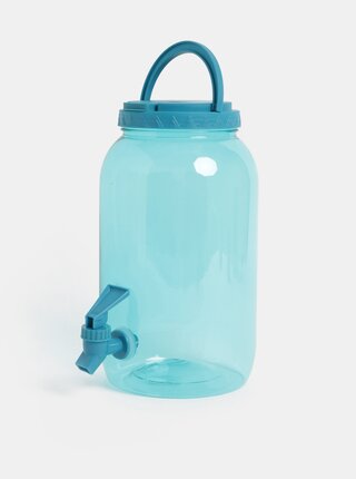 Modrá plastová transparentní nádoba s kohoutkem Kaemingk 3750 ml