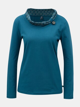 Tricou petrol cu guler inalt Tranquillo Diana