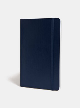 Tmavomodrý linajkový zápisník s mäkkou väzbou Moleskine A5