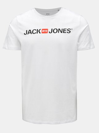 Bílé tričko s potiskem Jack & Jones