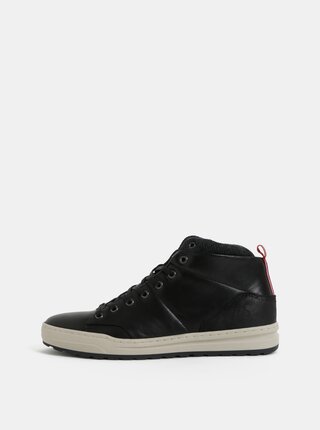 Pantofi sport inalti barbatesti negri din piele Bullboxer