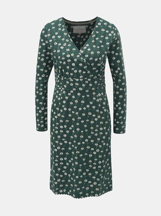 Rochie verde florala cu maneci lungi Brakeburn