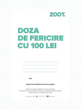 Card cadou electronic in valoare de 100 Lei