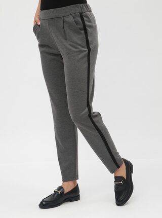 Pantaloni formali gri cu talie inalta VERO MODA Jana Kelly