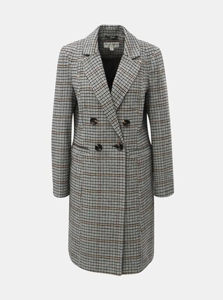 Šedý kostkovaný kabát Miss Selfridge