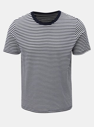 Bílo-modré pruhované basic tričko Selected Homme Perfect