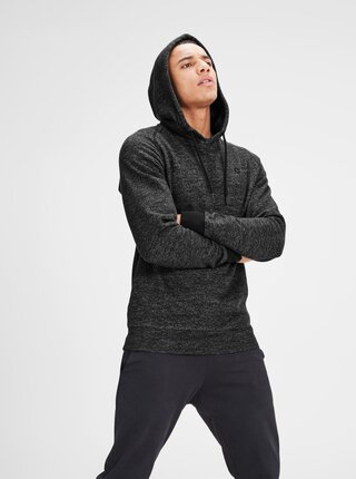 Hanorac negru melanj cu terminatii elastice Jack & Jones Win