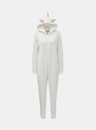 Bílý pyžamový overal s motivem jednorožce Dorothy Perkins
