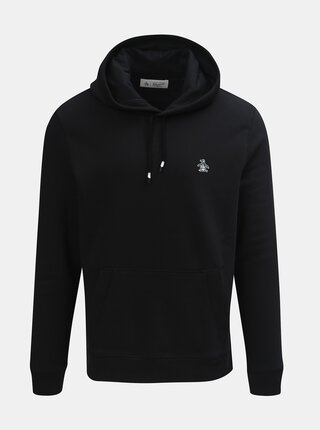 Čierna mikina s kapucňou Original Penguin Fleece