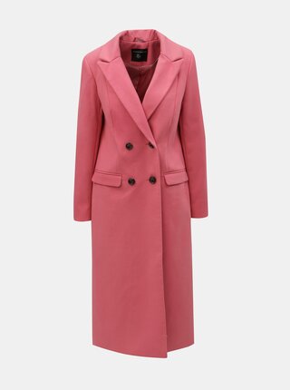 Ružový dlhý kabát Dorothy Perkins
