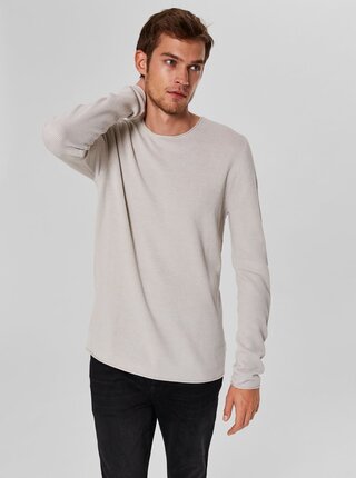 Pulover bej lejer cu maneci lungi Selected Homme Rocky
