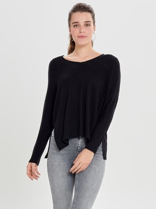 Pulover negru cu slituri ONLY Kleo
