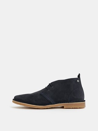 Modré pánské semišové kotníkové boty Jack & Jones Gobi