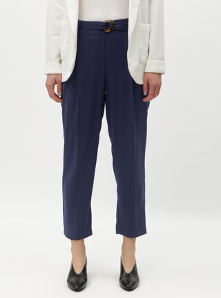 Tmavomodré skrátené nohavice Dorothy Perkins