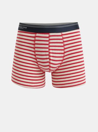 Krémovo–čierne pruhované boxerky Selected Homme Classic