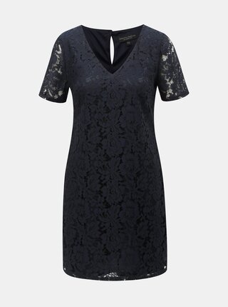 Tmavomodré čipkované šaty Dorothy Perkins